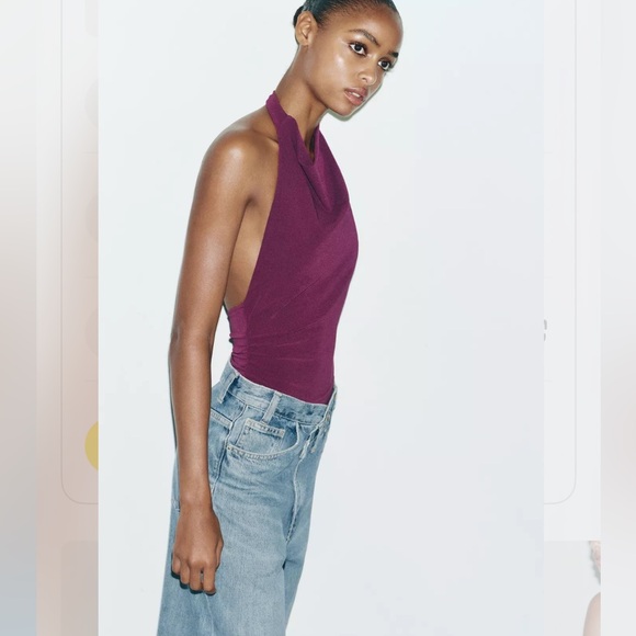 Zara Tops - Zara backless halter bodysuit